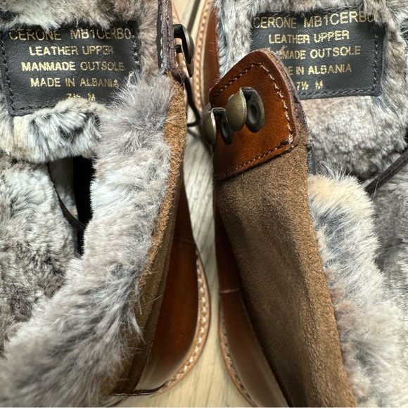New! Bruno Magli Cerone Leather Suede Faux Fur Lined Size 7 1/2 M DD314A MB1C - Picture 9 of 10